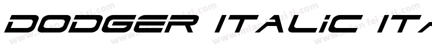 Dodger Italic ItalicVersion 30字体转换